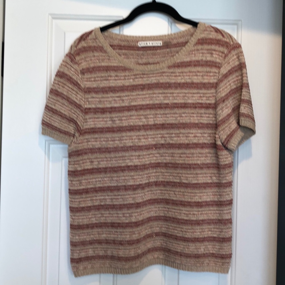 Alice + Olivia short sleeve sweater